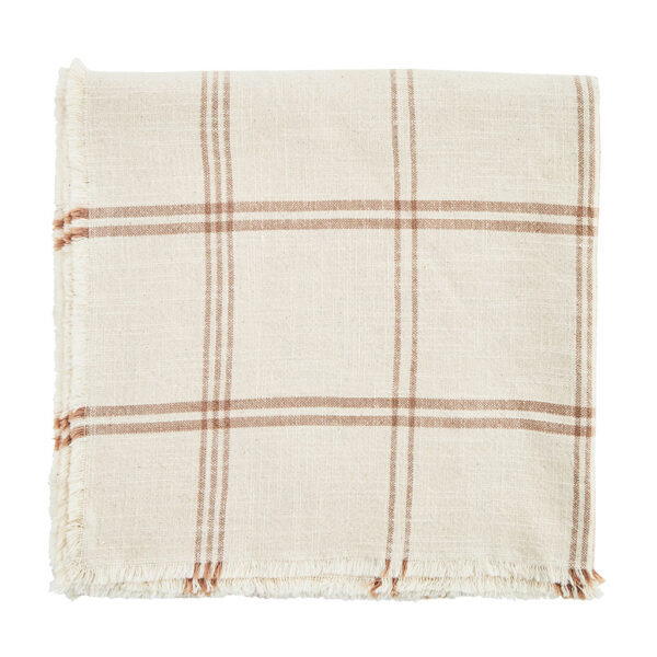 Nappe à carreaux avec franges – Image 2