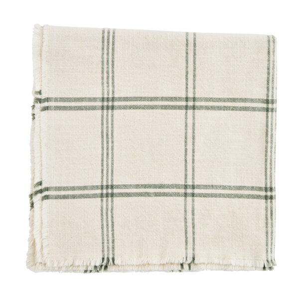 Nappe à carreaux avec franges