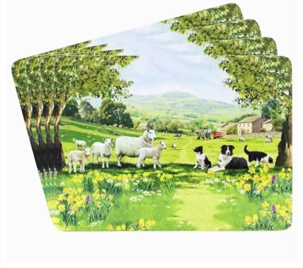 4 Sets de table Collie & Sheep